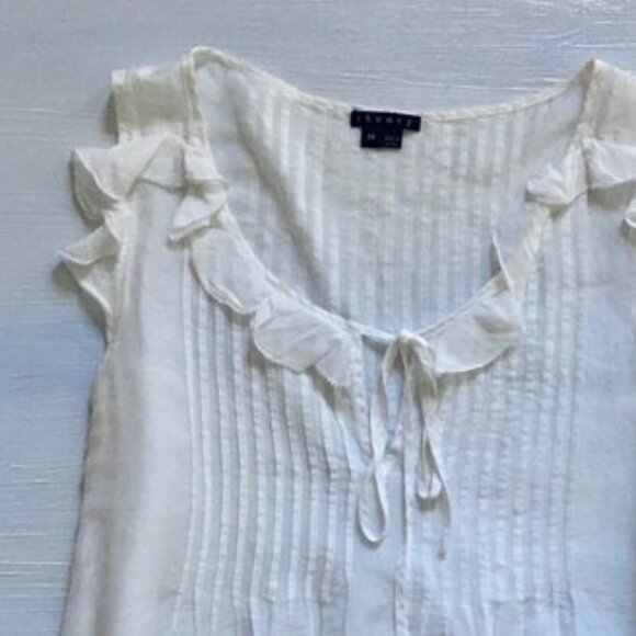 THEORY Cotton Silk Sleeveless Top | Size M - Picture 7 of 8